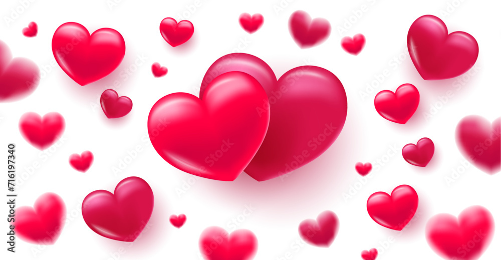 Background with heart. Delicate bright with 3D volumetric hearts. Texture for banner and postcard. Suitable for Valentine's Day and Mother's Day. Background with heart. Delicate bright with 3D volumetric hearts. Texture for banner and postcard. Suitable for Valentine's Day and Mother's Day.