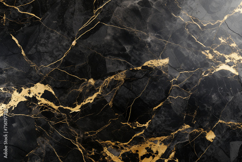 Black and gold marble texture