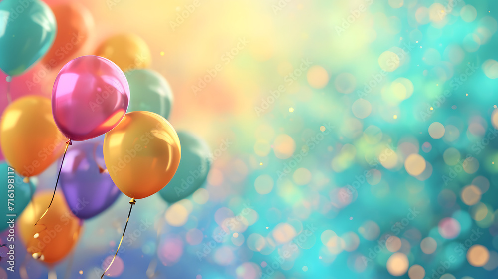 Vibrant balloons dance in the sky, bringing a burst of color and joy to any celebration