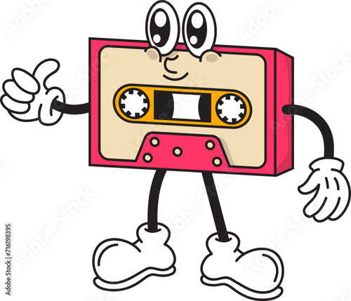 Mix Tape Music Mascot Character 