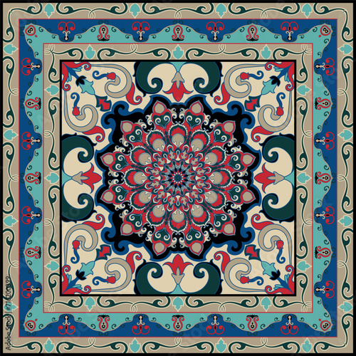 Persian carpet design. style turkish