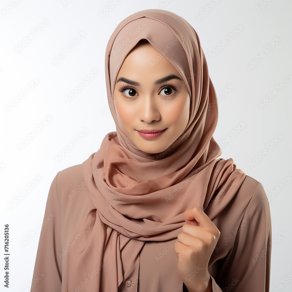 portrait of a Muslim woman wearing a hijab with generative ai portrait of a Muslim woman wearing a hijab with generative ai