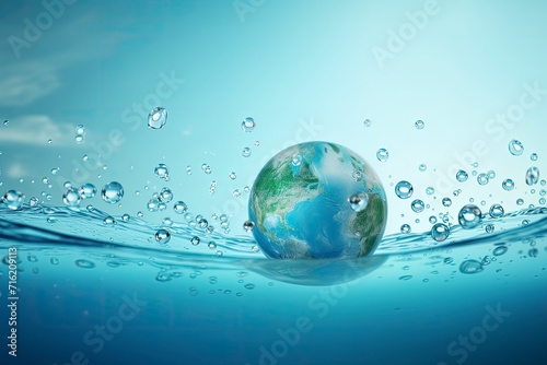 world water day background   copy space - generative ai