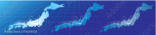 japan Map business Network worldwide Vector