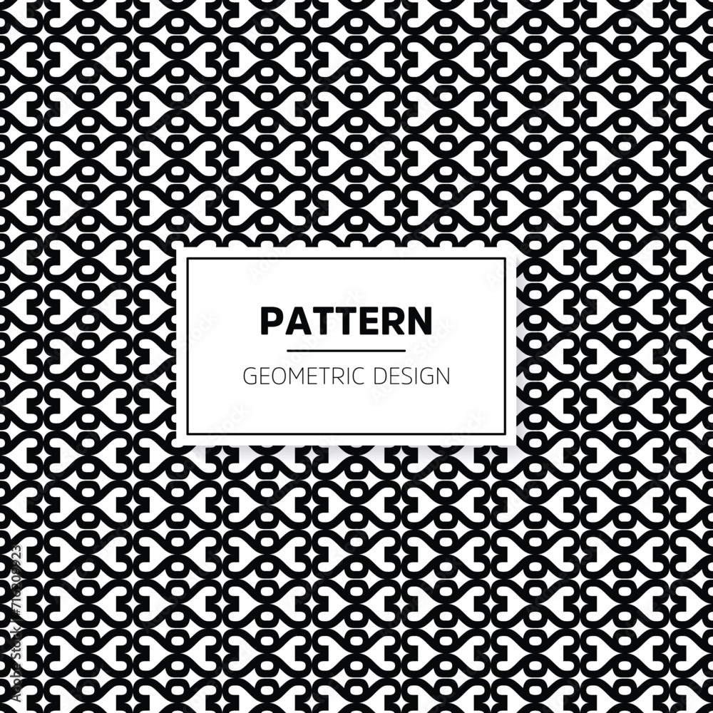 Abstract geometric pattern background. Black and white seamless pattern. Vector illustration