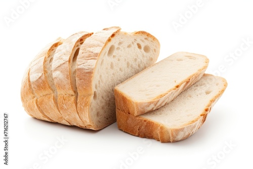 sliced bread isolated on white
