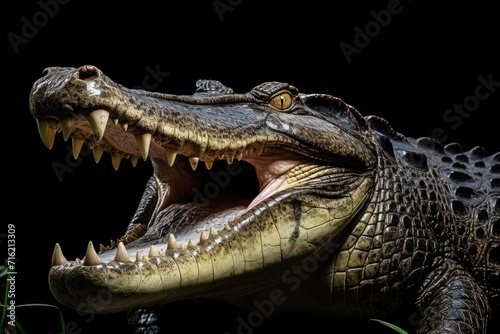 crocodile head close up