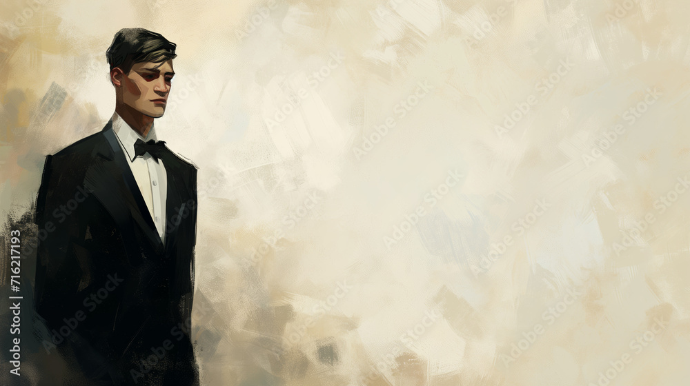 Male background, formal wear,  space for writing messages, wallpaper, greeting card, desktop wallpaper 