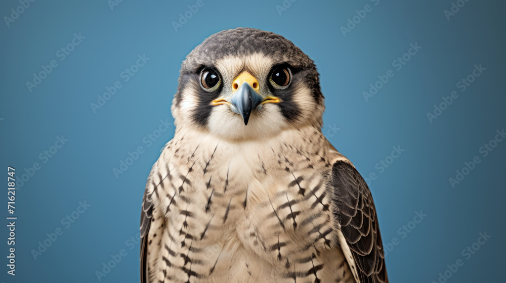 Obraz premium Detailed view of bird of prey, showing its magnificent features. This image can be used to illustrate nature, wildlife, or environmental concepts