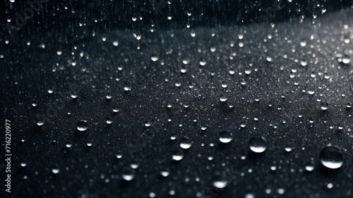 raindrops on black surface
