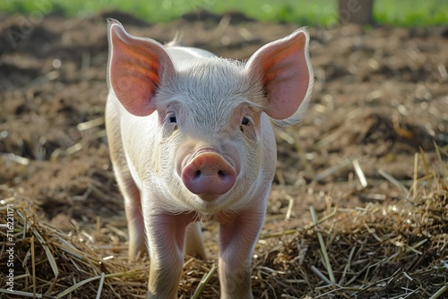 a pig on a farm