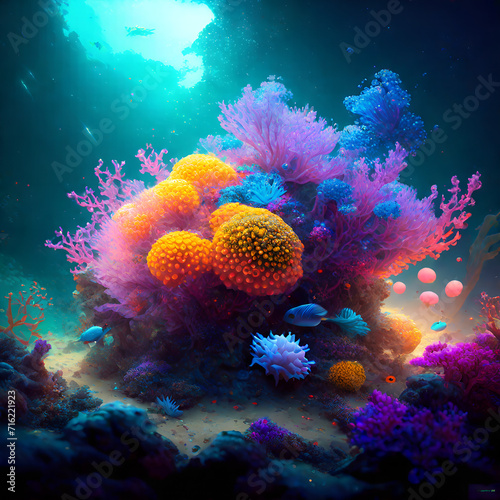 coral, underwater, sea, fish, reef, ocean, diving, water, scuba, tropical, nature, blue, aquarium, marine, red, animal, colorful, diver, deep, egypt, aquatic, life, soft coral, red sea, landscape © Phary