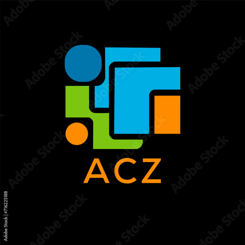 ACZ Letter logo design template vector. ACZ Business abstract connection vector logo. ACZ icon circle logotype.
