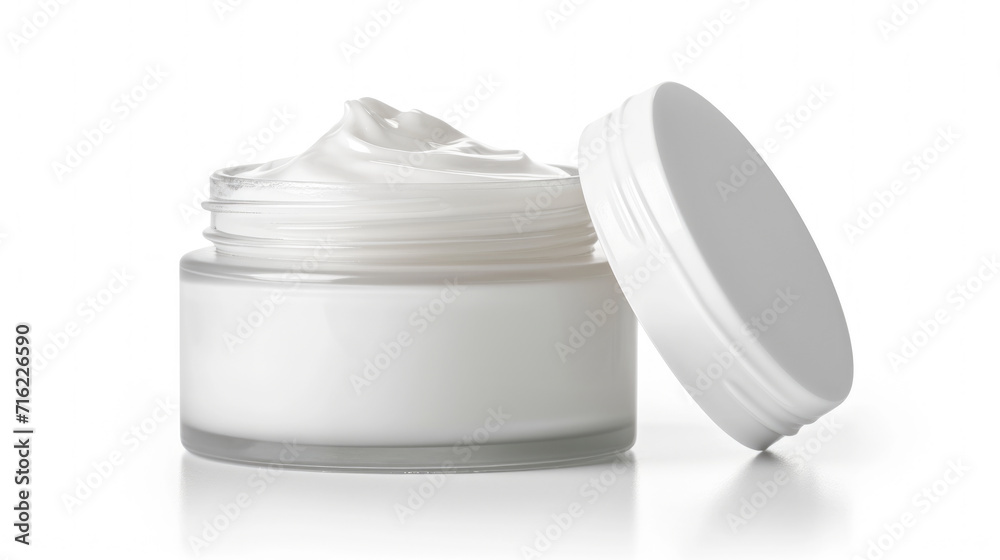 Cream Jar with White Lid
