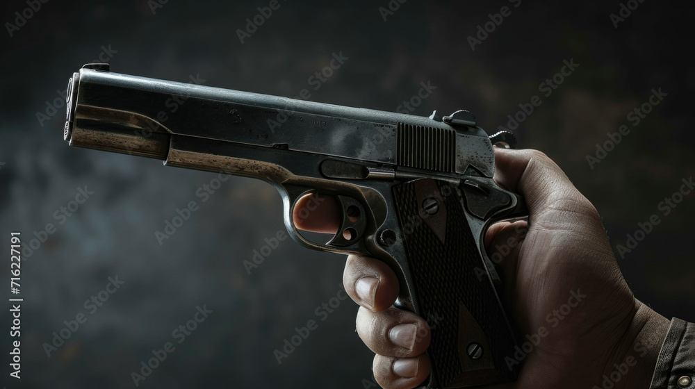 Person Holding Gun Person Holding Gun