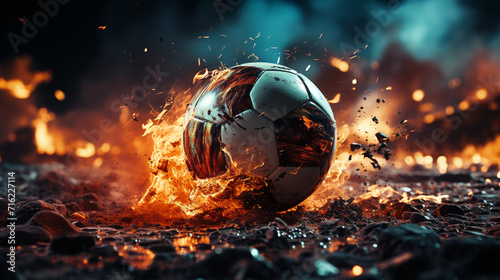burning soccer ball © Ahmad