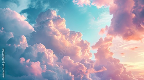 Floating Clouds Adorning a Breathtaking Sky