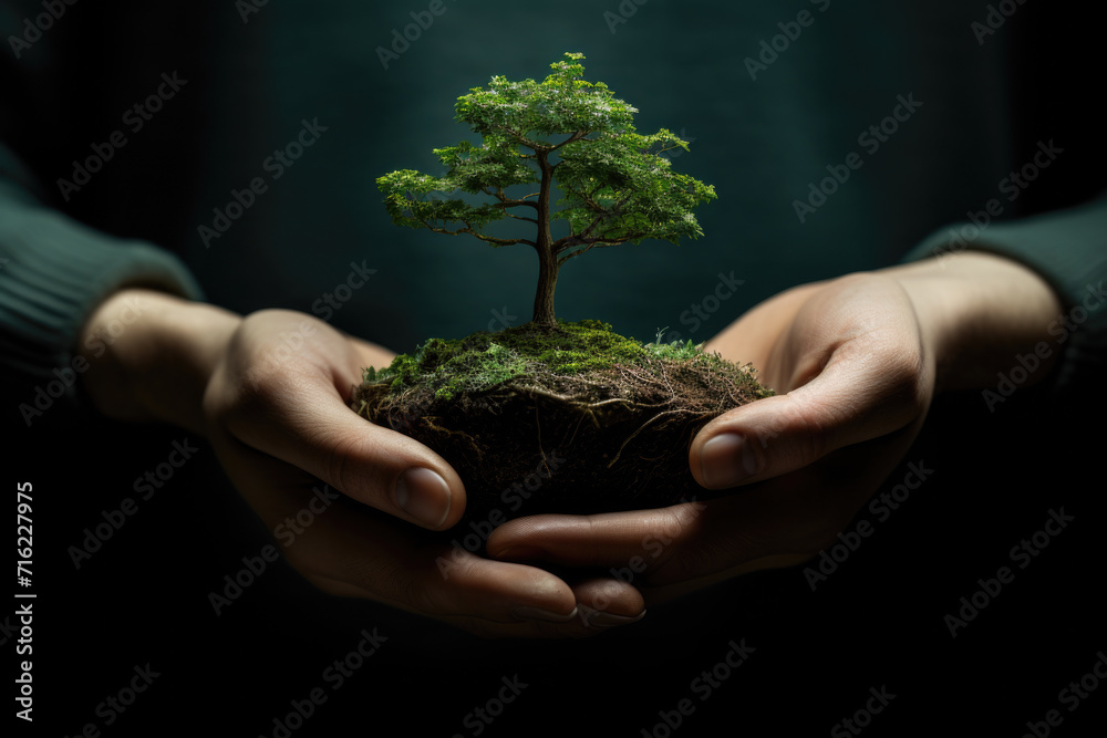 Person Holding Small Tree