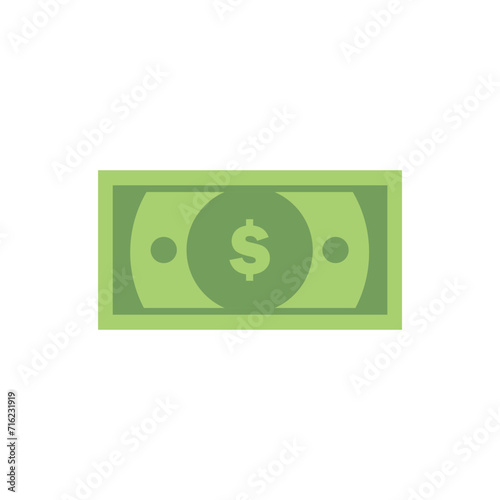 bank note flat design vector illustration. Flat Design Paper Money. banknote money cash and finance stack vector illustration
