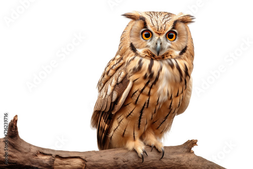 Beautiful Owl on a Branch Isolated On Transparent Background © Cool Free Games