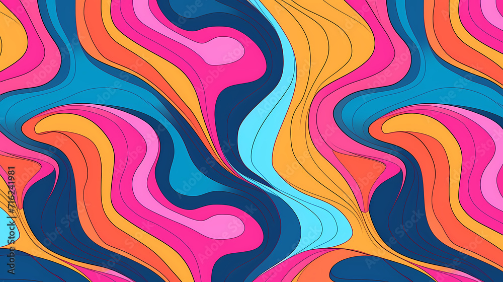 Abstract seamless doodle background, artistic background