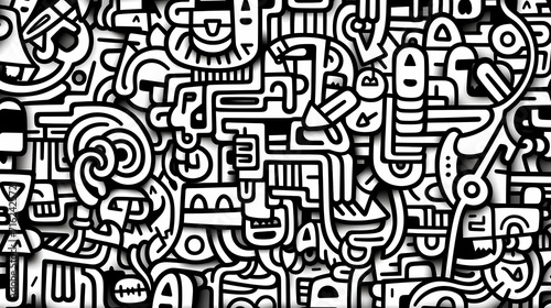 Abstract seamless doodle background  artistic background