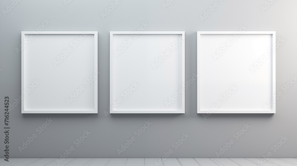 Modern Gallery Interior with Trio of Blank Frames Mockup
Modern Gallery Interior with Trio of Blank Frames Mockup