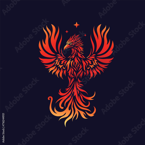Phoenix Fire bird illustration