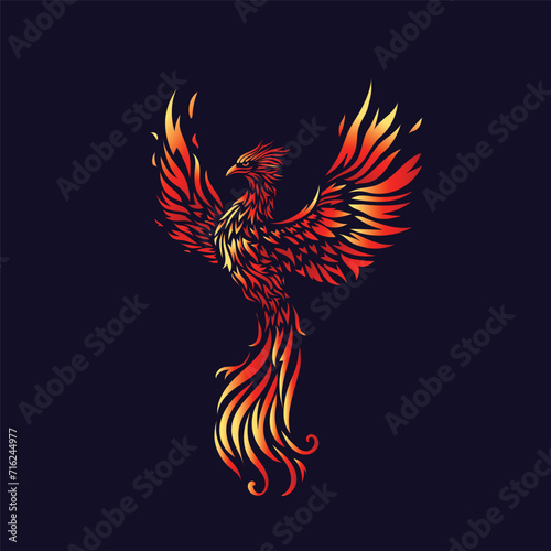 Phoenix Fire bird illustration