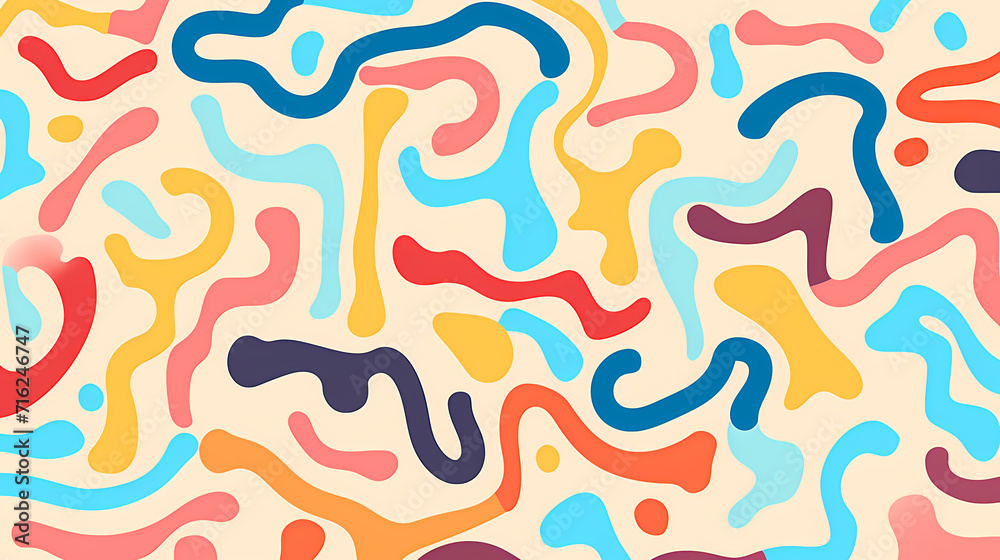 Funny doodle seamless pattern, artistic background Funny doodle seamless pattern, artistic background