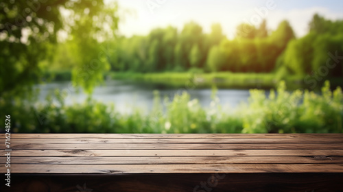 Empty wooden table background