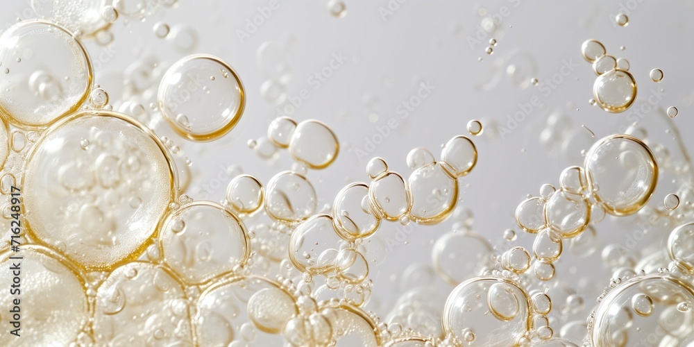 Fototapeta premium A clear gel exfoliator with the bubbles