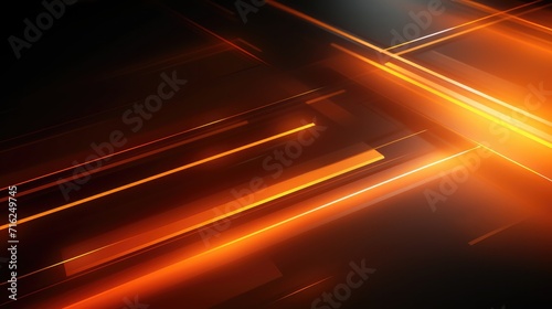 minimal orange lines abstract futuristic tech banner