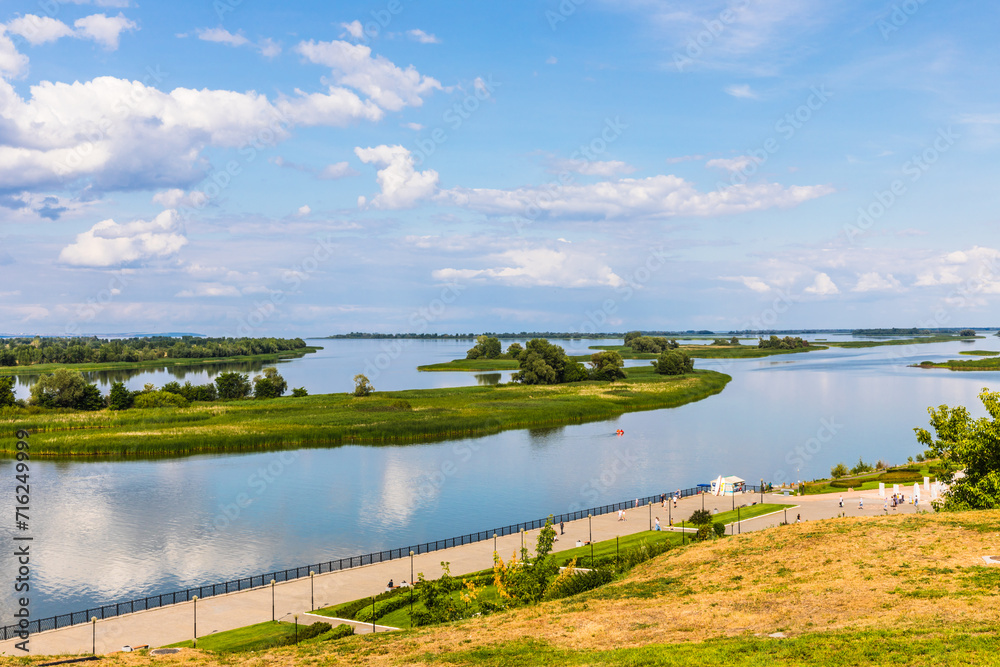 Fototapeta premium Views of the Volga River in the Bolgar Historical and Archaeological Complex near Kazan, Russia