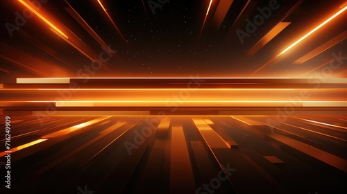 minimal orange lines abstract futuristic tech banner