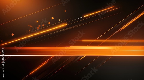 minimal orange lines abstract futuristic tech banner