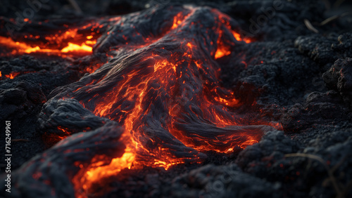 Fiery Serenade: An Ultra-Realistic Lava Landscape