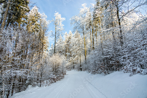Kleine Winterwanderung im runde um den verschneiten Inselsberg bei Brotterode - Thüringen - Deutschland © Oliver Hlavaty