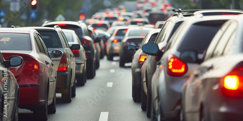 Traffic jam on a busy city highway © xartproduction
