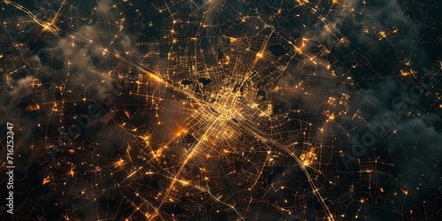night city lights from space photo
