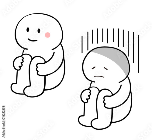 落ち込みから希望を見出した棒人間