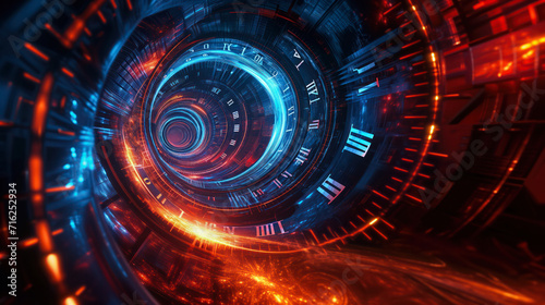 Time Machine Concept Abstract Background