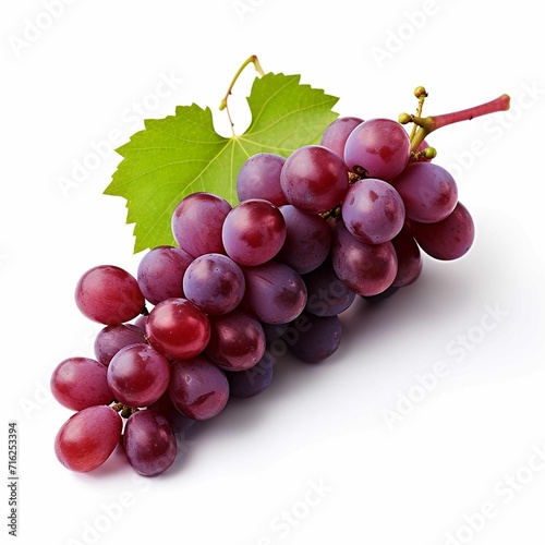 Photo of grapes, isolated white background
