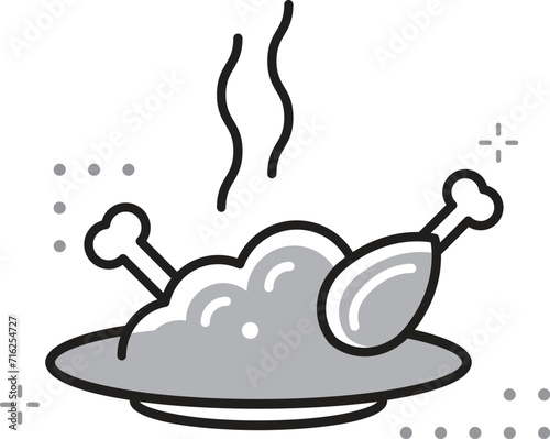 Biryani logo template, suitable for restaurant, food truck and cafe