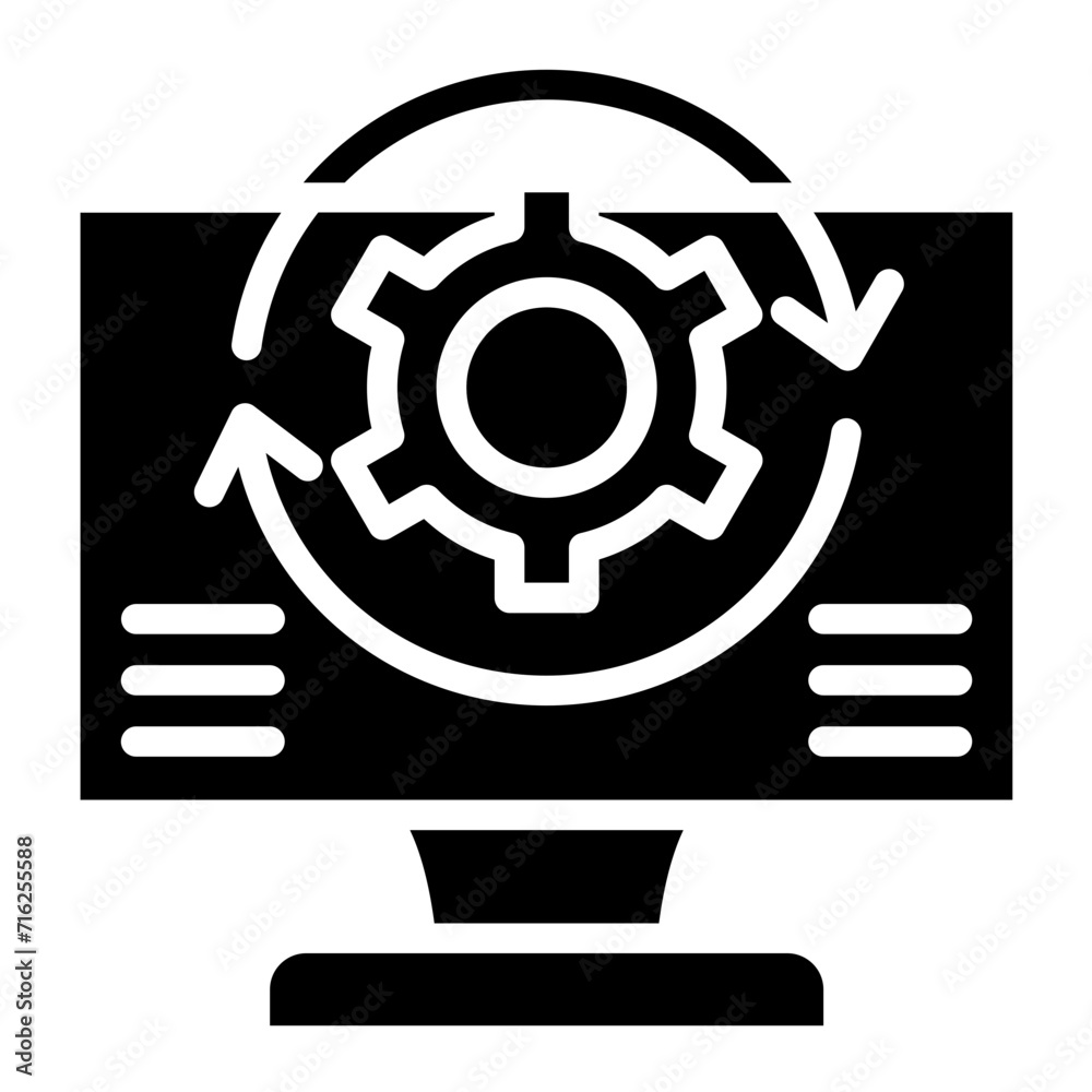 Data Processor Icon Style Data Processor Icon Style