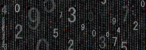 background with numbers in rhythmic dimensions.	