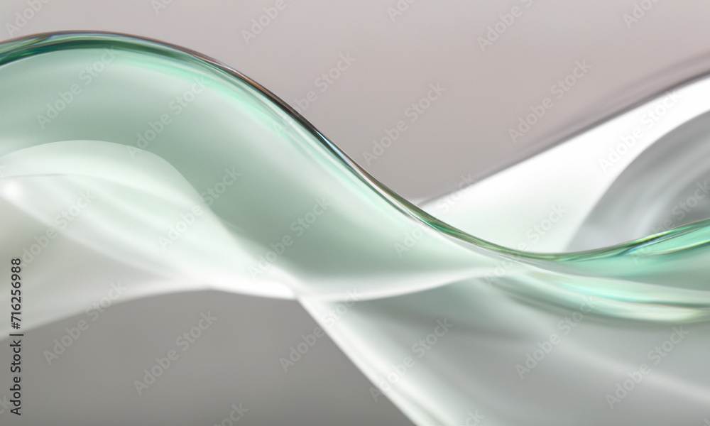 Obraz premium abstact clear glass wave background