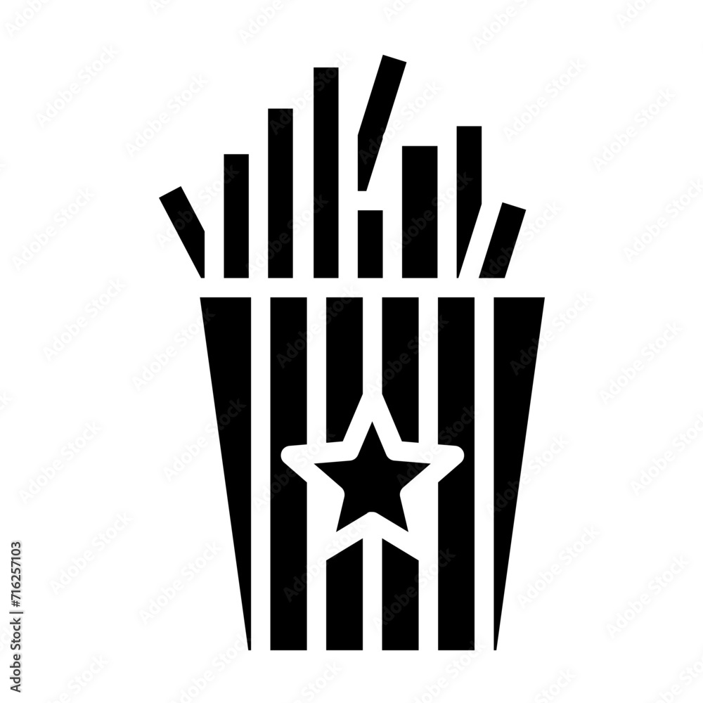 French Fries Icon Style French Fries Icon Style