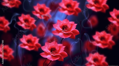 3d wallpaper of beautiful flower background. © NooPaew
