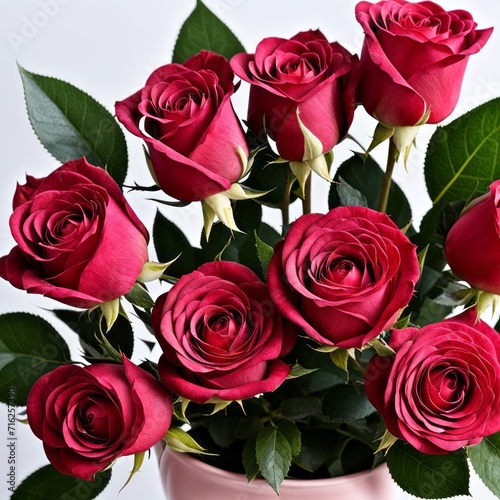 A romantic bouquet of roses for a lady